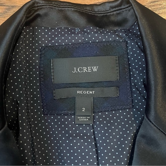 J.Crew Regent Wool Stretch Navy Green Plaid Single Button Womens Blazer Jacket 2 - Picture 9 of 9